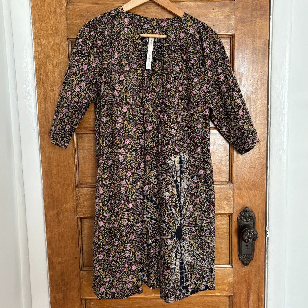 NWOT! Raquel Allegra Cotton Harmony Dress in Black Floral - 0